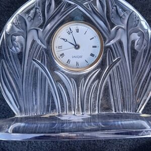 Lalique French Glass Clock